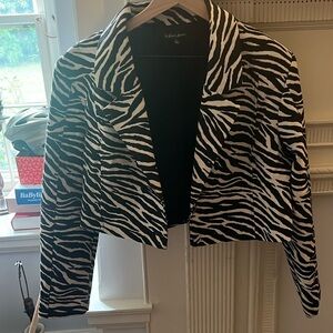 For Love and Lemons crop stripped jacket size L